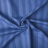Cotton Twill Stripes Blue