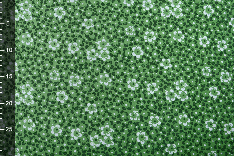 100% Cotton Annefleur Green