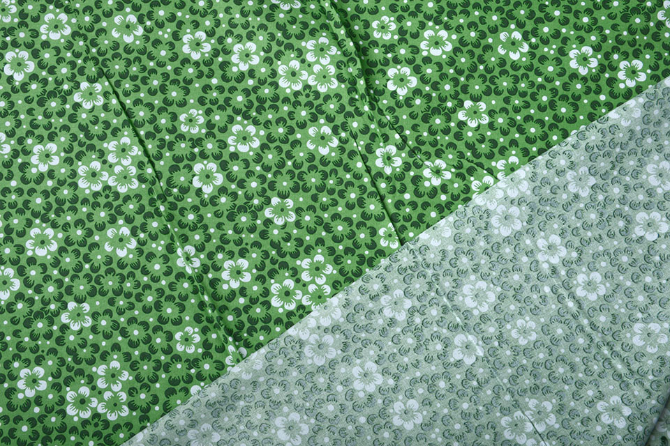 100% Cotton Annefleur Green