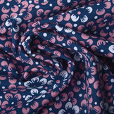 100% Baumwolle Annefleur Marineblau