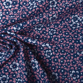 100% Katoen Annefleur Marine Blauw