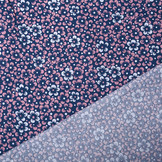 100% Katoen Annefleur Marine Blauw