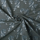 French Terry Tiger Grau