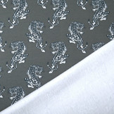 French Terry Tiger Grau