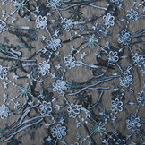 Netz Bestickt Pailletten Milou Blau