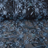 Mesh Geborduurd Pailletten Milou Blauw