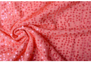 Pailletten op Lurex Lisa Fluor Roze