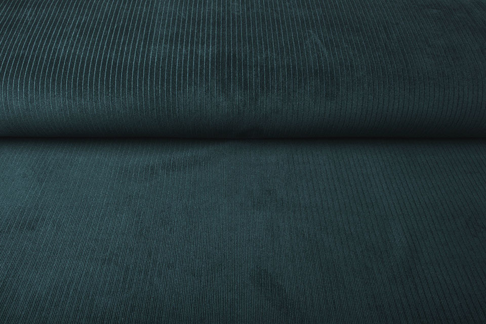 Fancy Corduroy Rib Stof Petrol