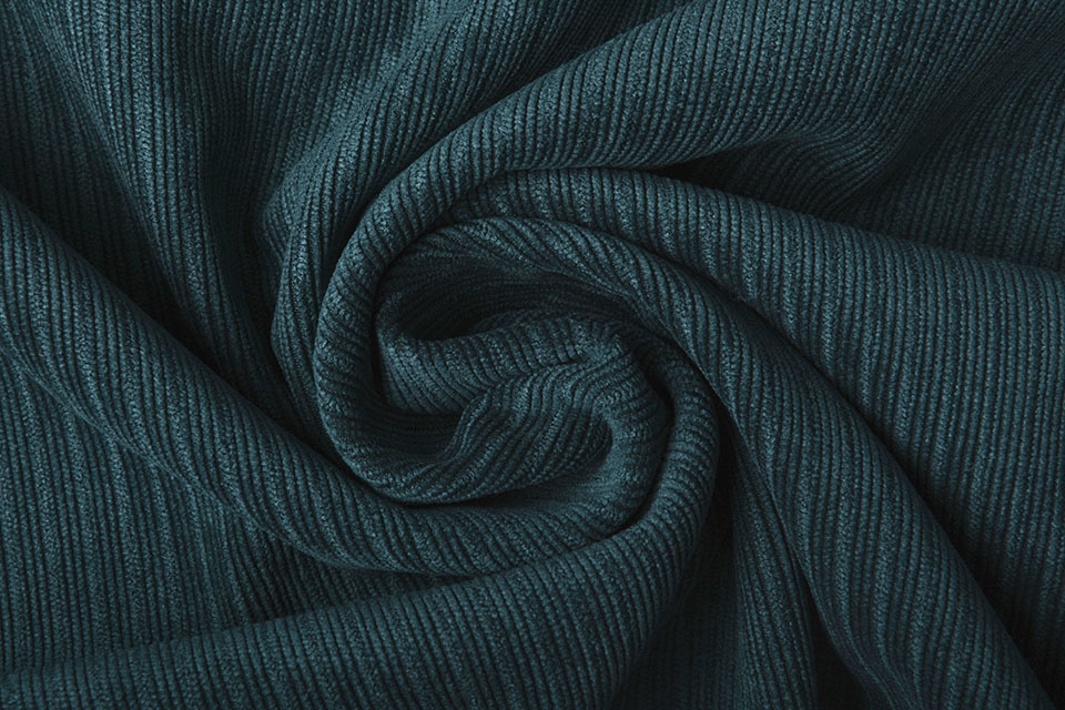 Fancy Corduroy Rib Stof Petrol