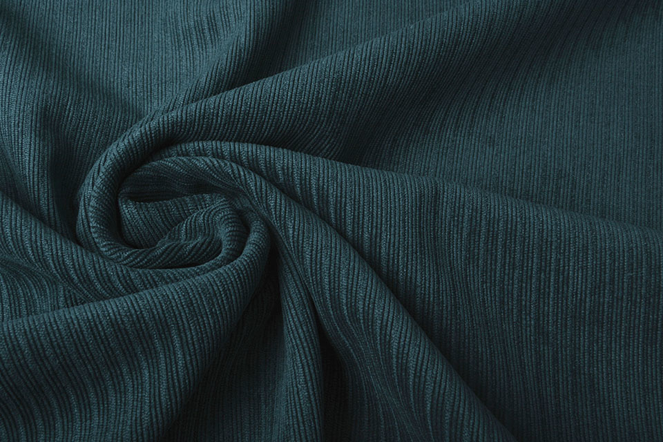 Fancy Corduroy Rib Stof Petrol