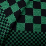 Panel Gestrickter WollStoff  Kariert Grün