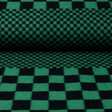 Panel Gestrickter WollStoff  Kariert Grün