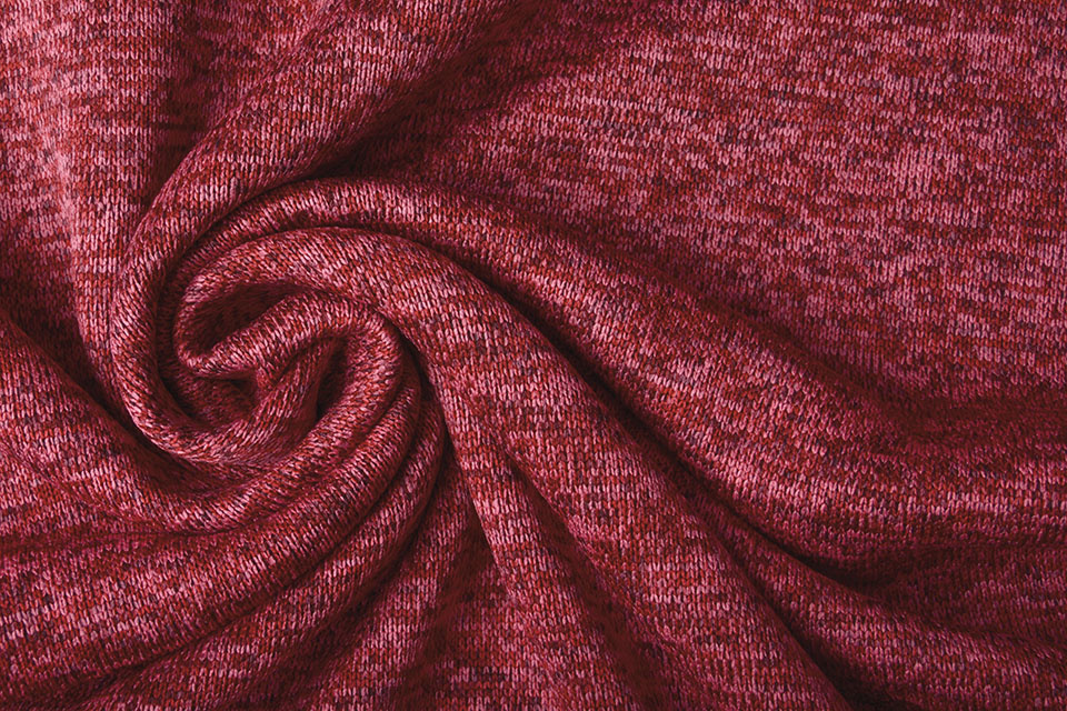 Gebreide 3-Tone Fleece Rood