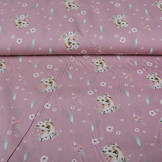 100% Digital Baumwolle Löwenjunges Dunkel Altrosa