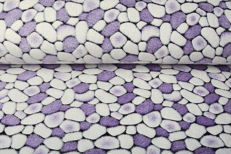 Coral Fleece Flagstones Paars