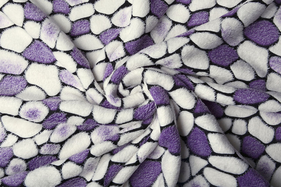 Coral Fleece Flagstones Paars