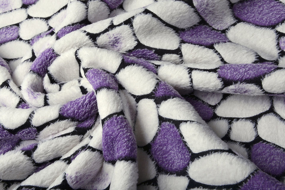 Coral Fleece Flagstones Paars