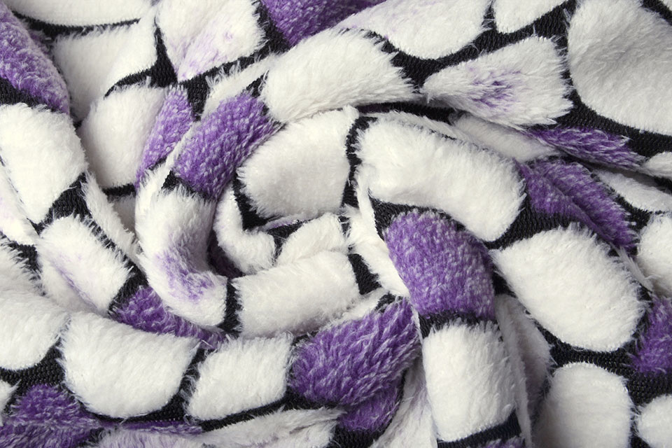 Coral Fleece Flagstones Paars