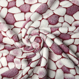 Coral Fleece Flagstones Wine Red