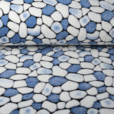 Coral Fleece Flagstones Blue