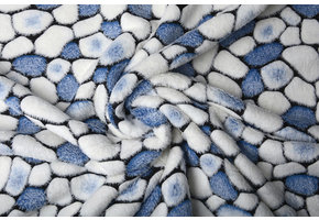 Coral Fleece Flagstones Blau