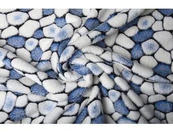 Coral Fleece Flagstones Blau