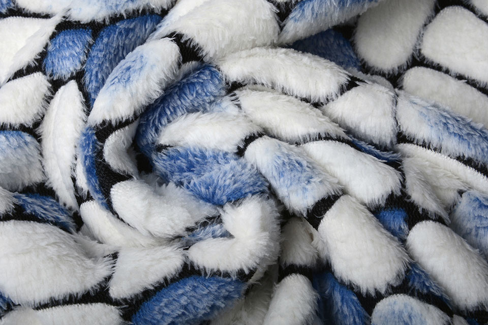 Coral Fleece Flagstones Blauw