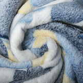 Coral Fleece Grote Bloemen Blauw