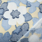 Coral Fleece Grote Bloemen Blauw