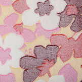 Coral Fleece Big Flowers Red