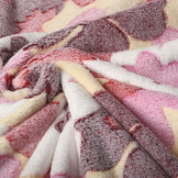 Coral Fleece Grote Bloemen Rood