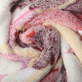 Coral Fleece Big Flowers Red