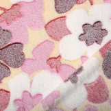 Coral Fleece Big Flowers Red