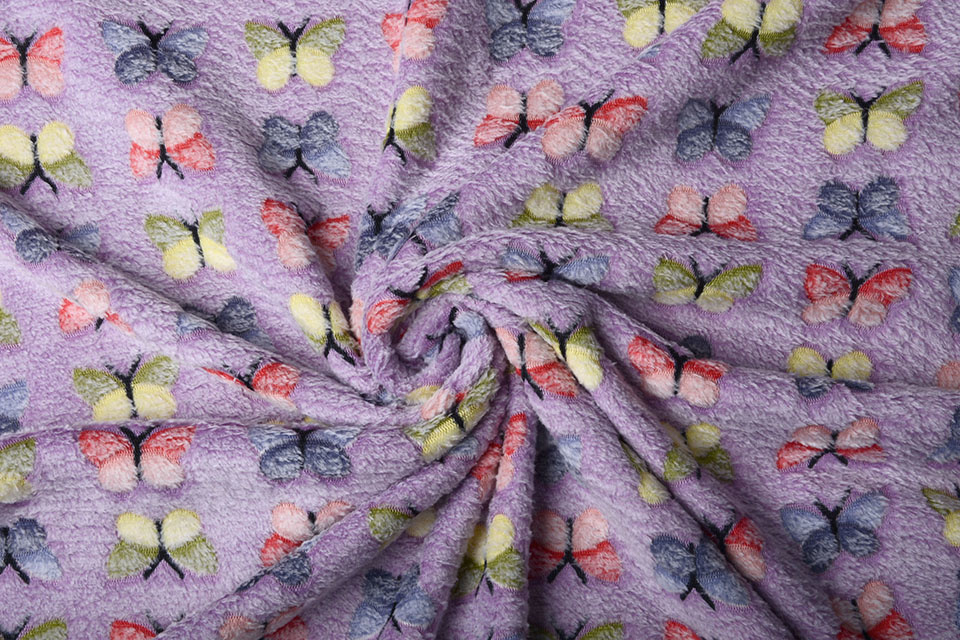 Coral Fleece Vlinders Lila