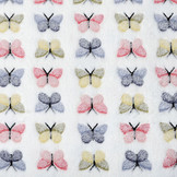 Coral Fleece Butterflies White