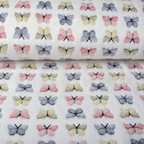 Coral Fleece Butterflies White