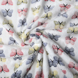 Coral Fleece Vlinders Wit