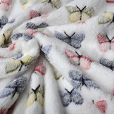 Coral Fleece Vlinders Wit