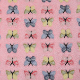 Coral Fleece Butterflies Pink