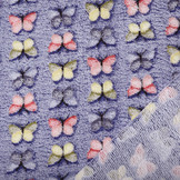 Coral Fleece Butterflies Cobalt Blue