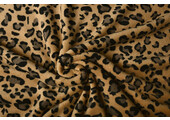 Coral Fleece Leopard Mocha Brown