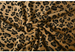 Coral Fleece Luipaard Mokka Bruin