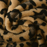 Coral Fleece Leopard Mocha Brown