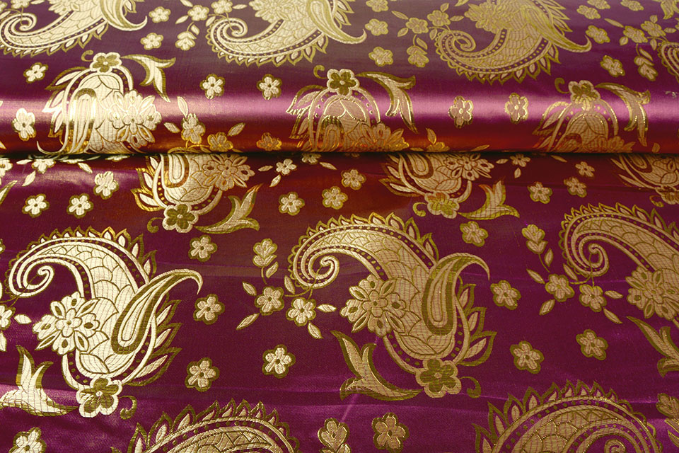 Brokaat Katherine Paisley Bordeaux
