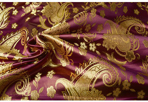 Brokat Katherine Paisley Bordeaux
