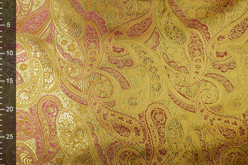 Brokaat Charlotte Paisley Oker Geel