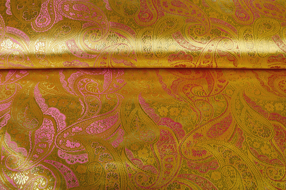 Brokaat Charlotte Paisley Oker Geel