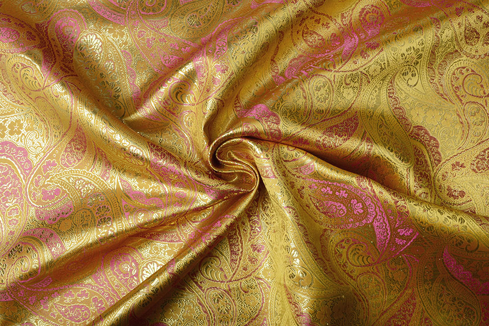 Brokaat Charlotte Paisley Oker Geel