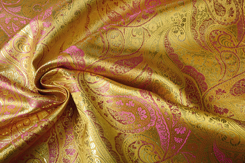 Brokaat Charlotte Paisley Oker Geel