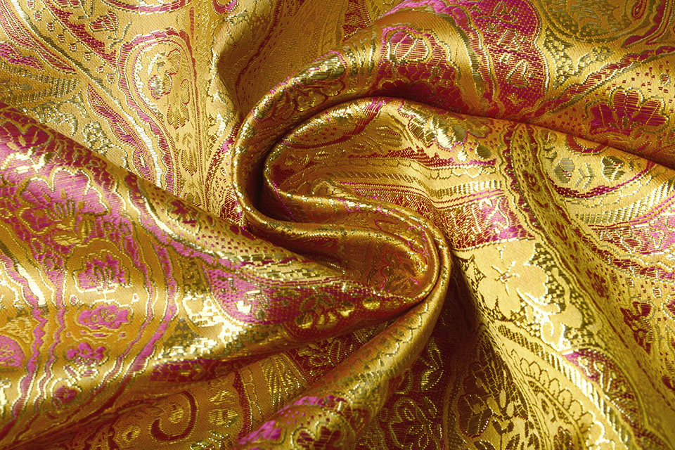 Brocade Katherine Paisley Ocher Yellow